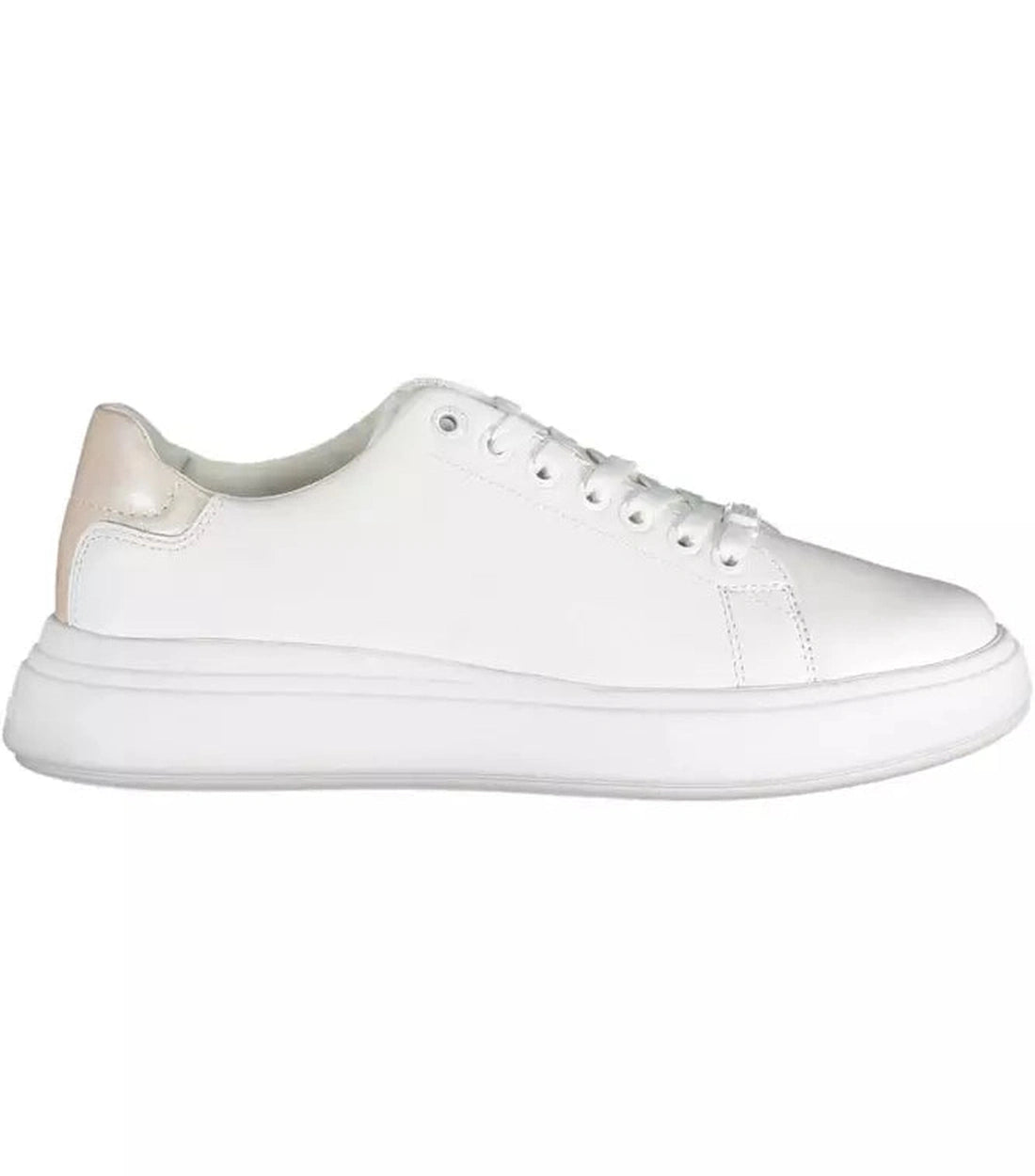 Calvin Klein Chique Witte Sneaker Met Contrasterende Details