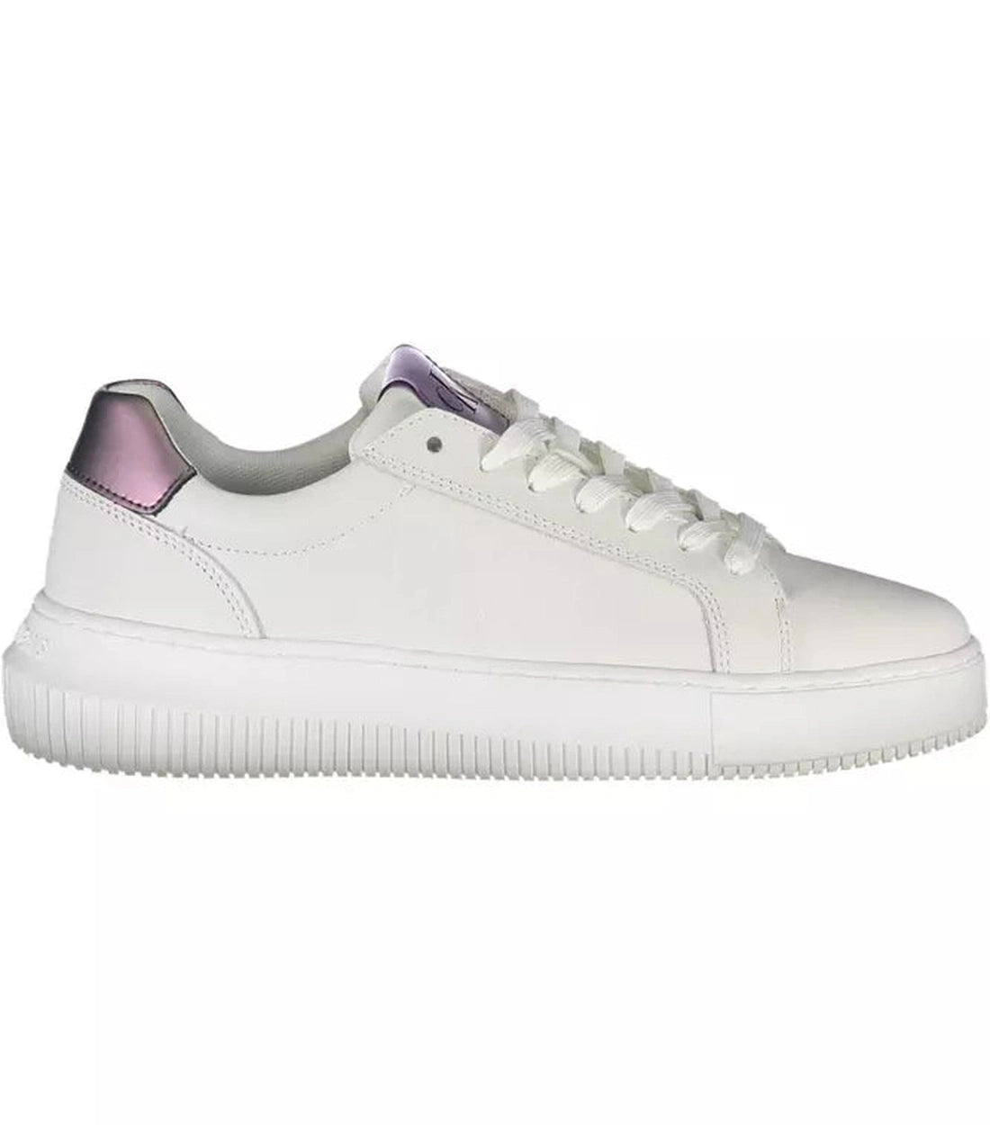 Calvin Klein Chique Witte Sneaker Met Contrasterende Details