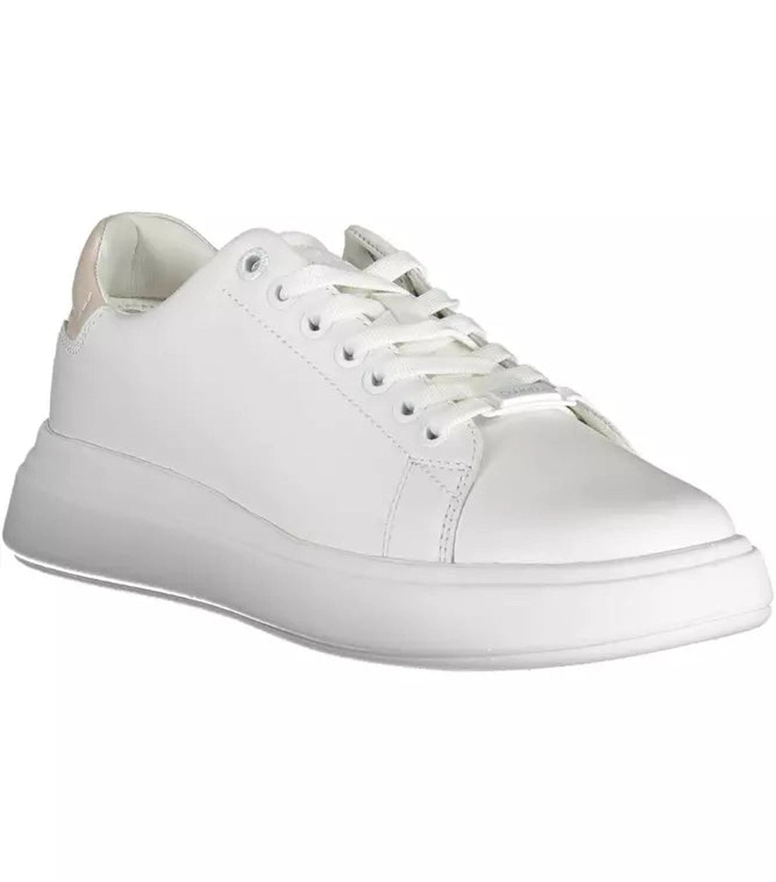 Calvin Klein Chique Witte Sneaker Met Contrasterende Details