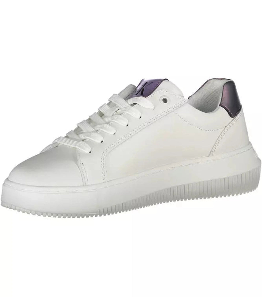 Calvin Klein Chique Witte Sneaker Met Contrasterende Details