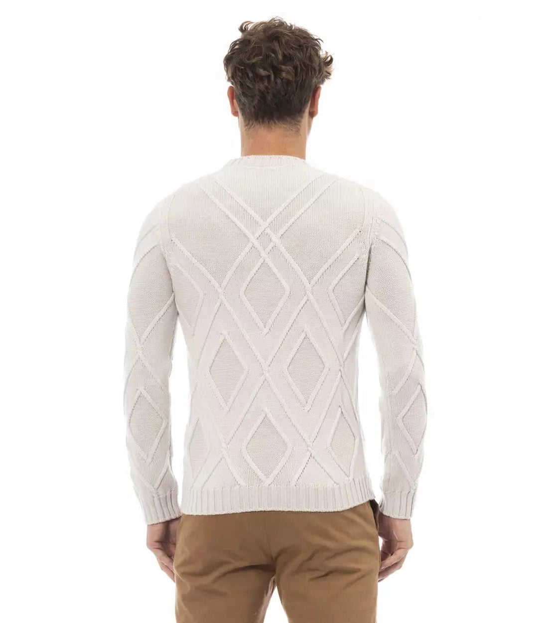 Alpha Studio Beige Merino Heren Trui