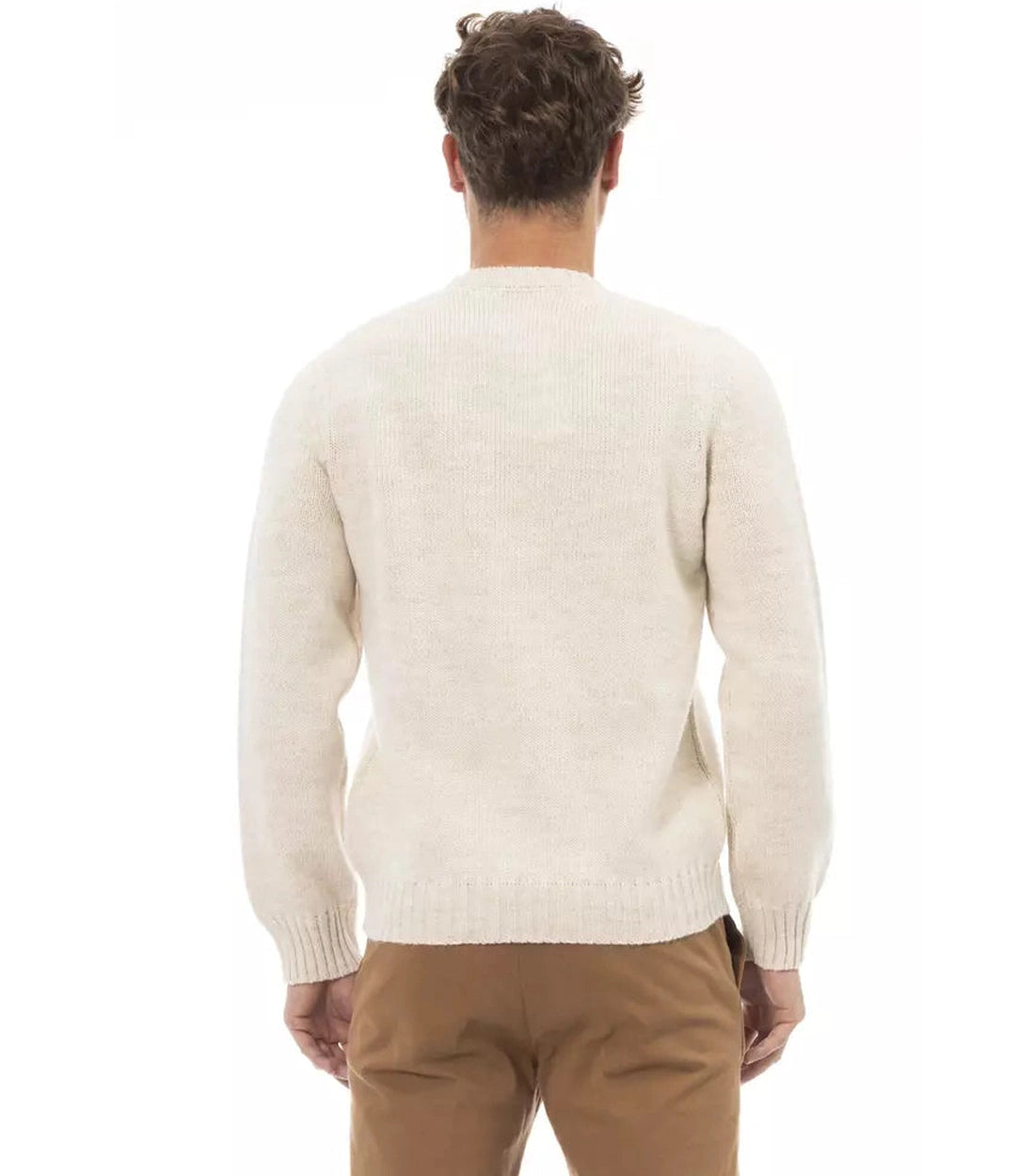 Alpha Studio Beige Alpaca Heren Trui