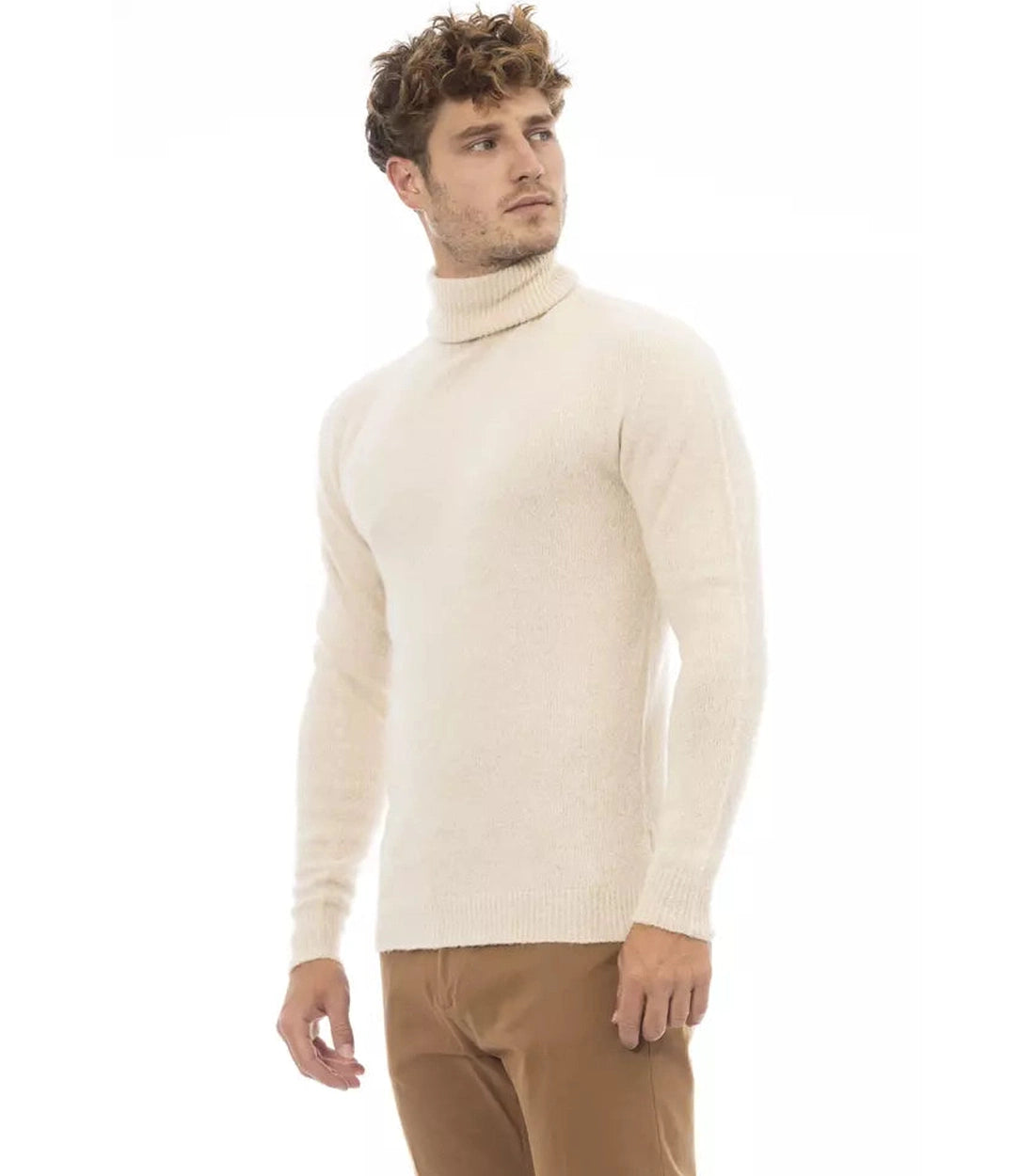 Alpha Studio Beige Alpaca Heren Trui