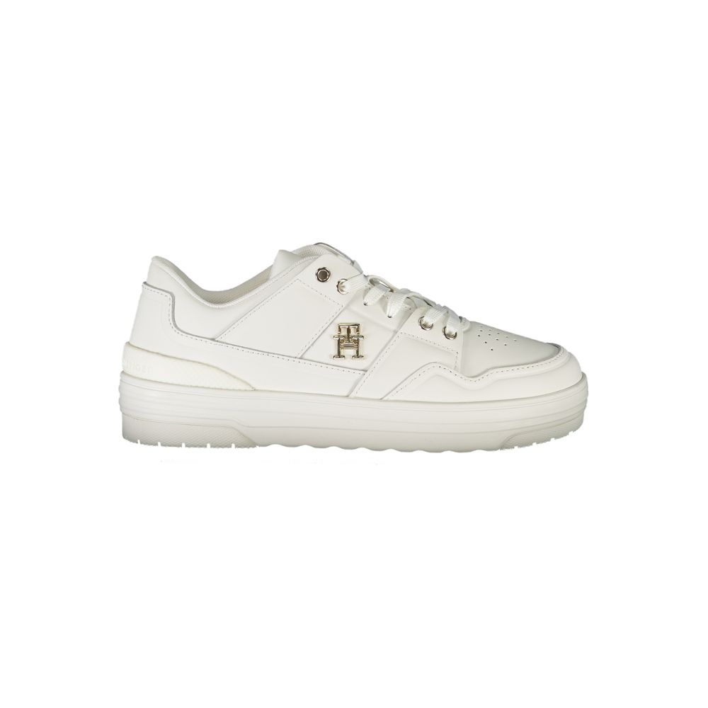 Tommy Hilfiger Witte Leren Dames Sneakers met Iconische Stijl