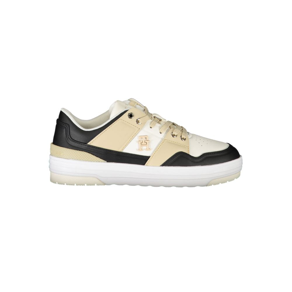 Tommy Hilfiger Witte Leren Dames Sneakers Met Iconisch Logo