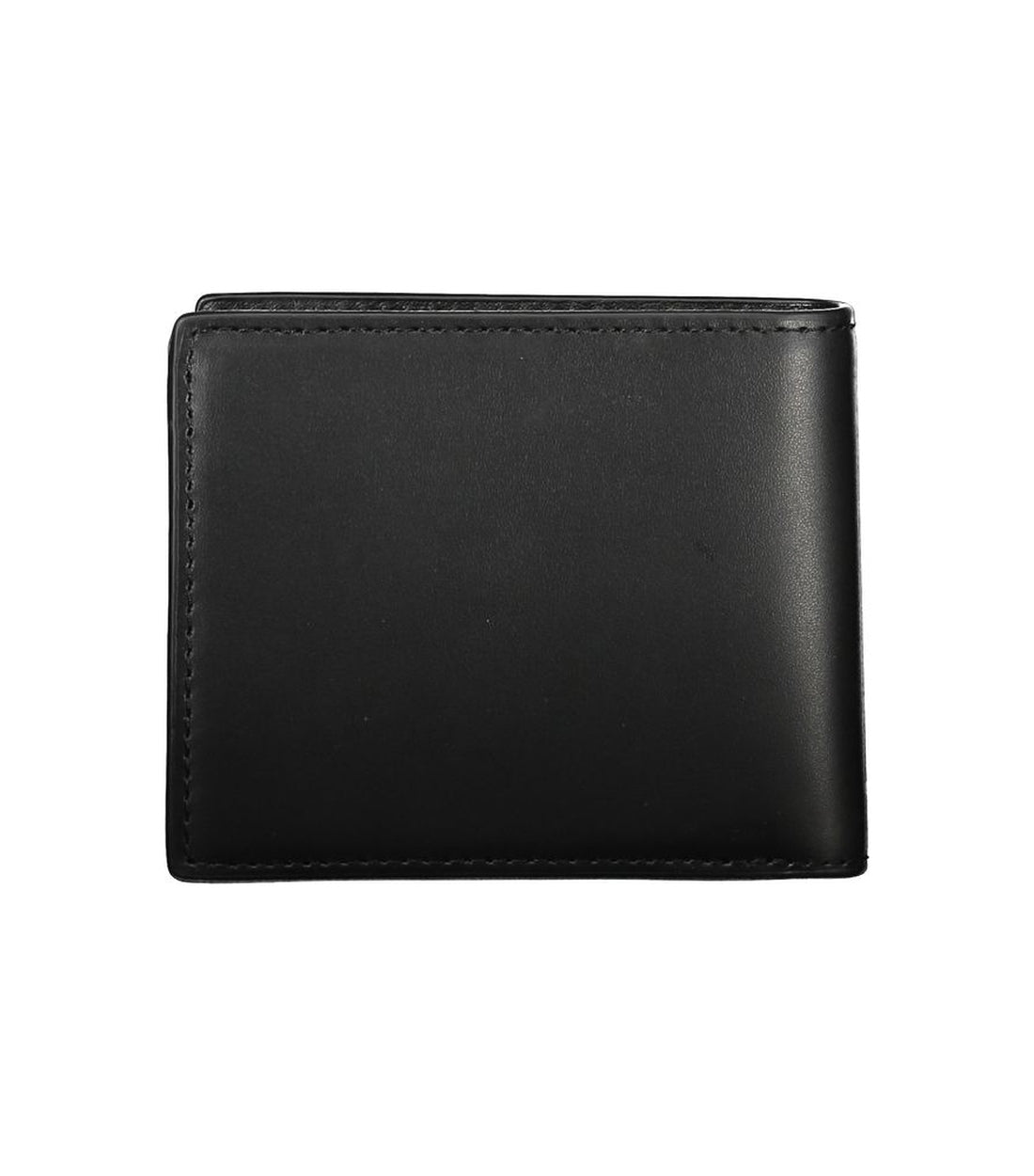 Tommy Hilfiger Elegante Zwarte Leren Bifold Portemonnee voor Mannen