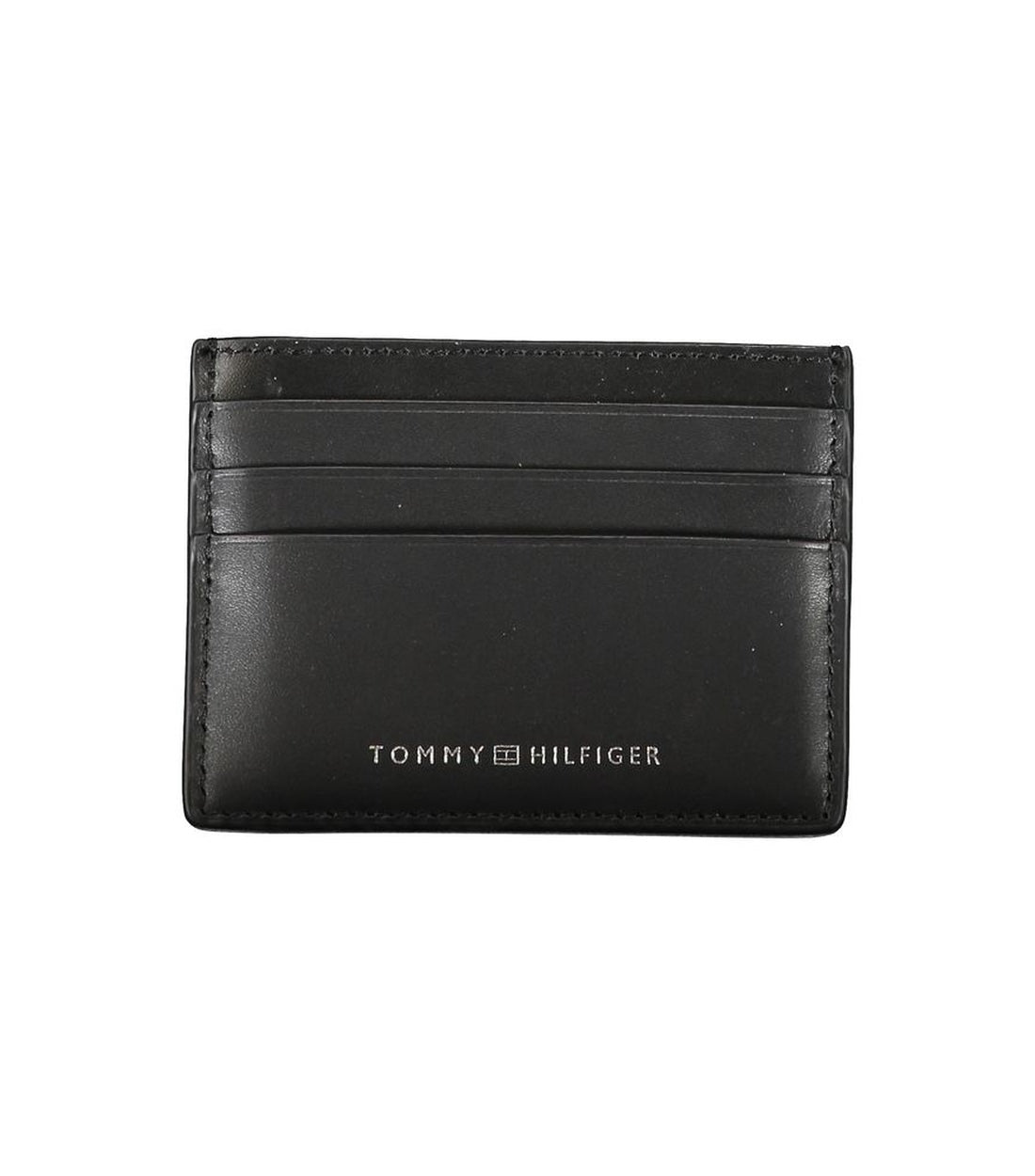 Tommy Hilfiger Zwart Kaartenhouder met Contrasterende Details