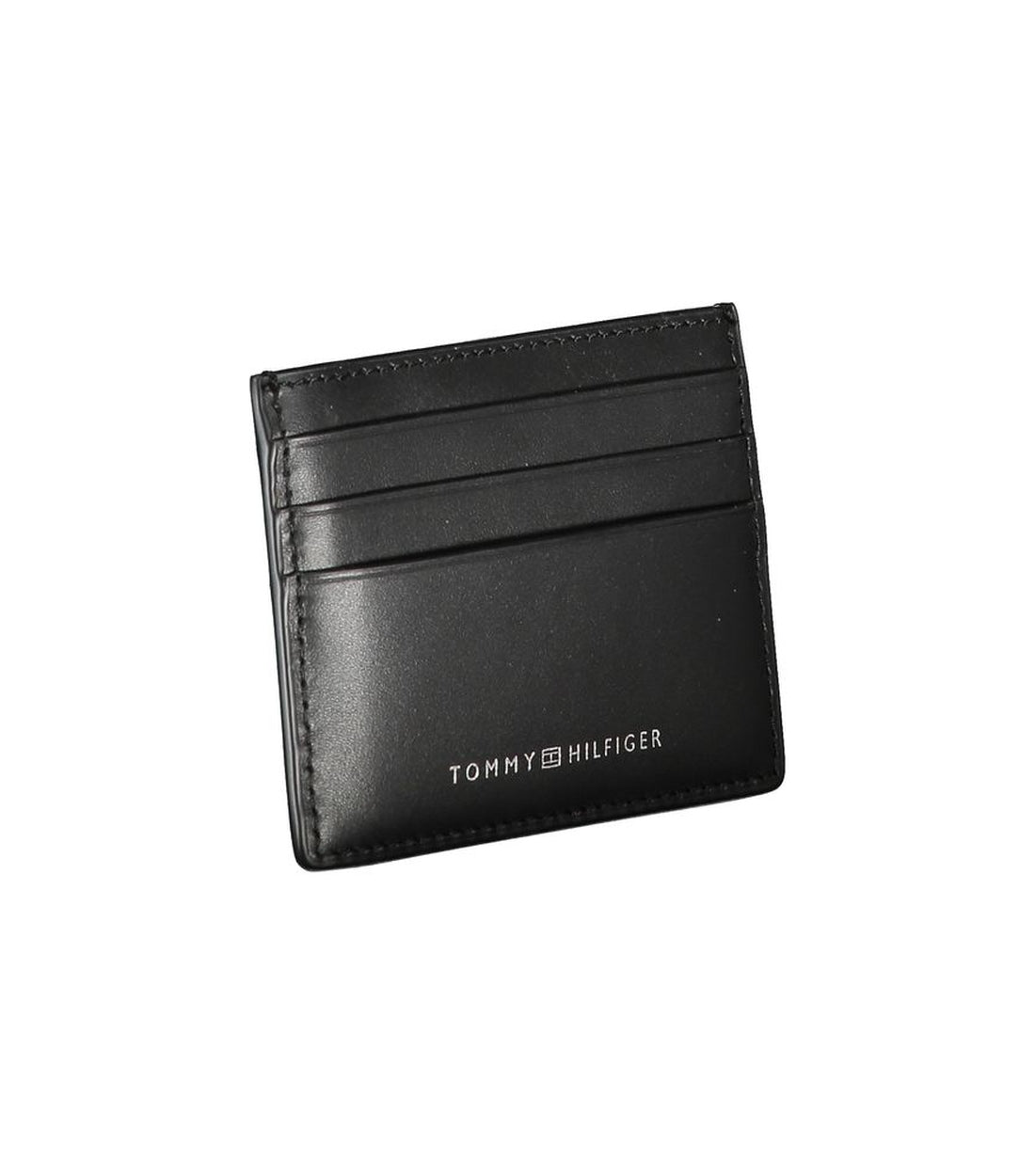 Tommy Hilfiger Zwart Kaartenhouder met Contrasterende Details