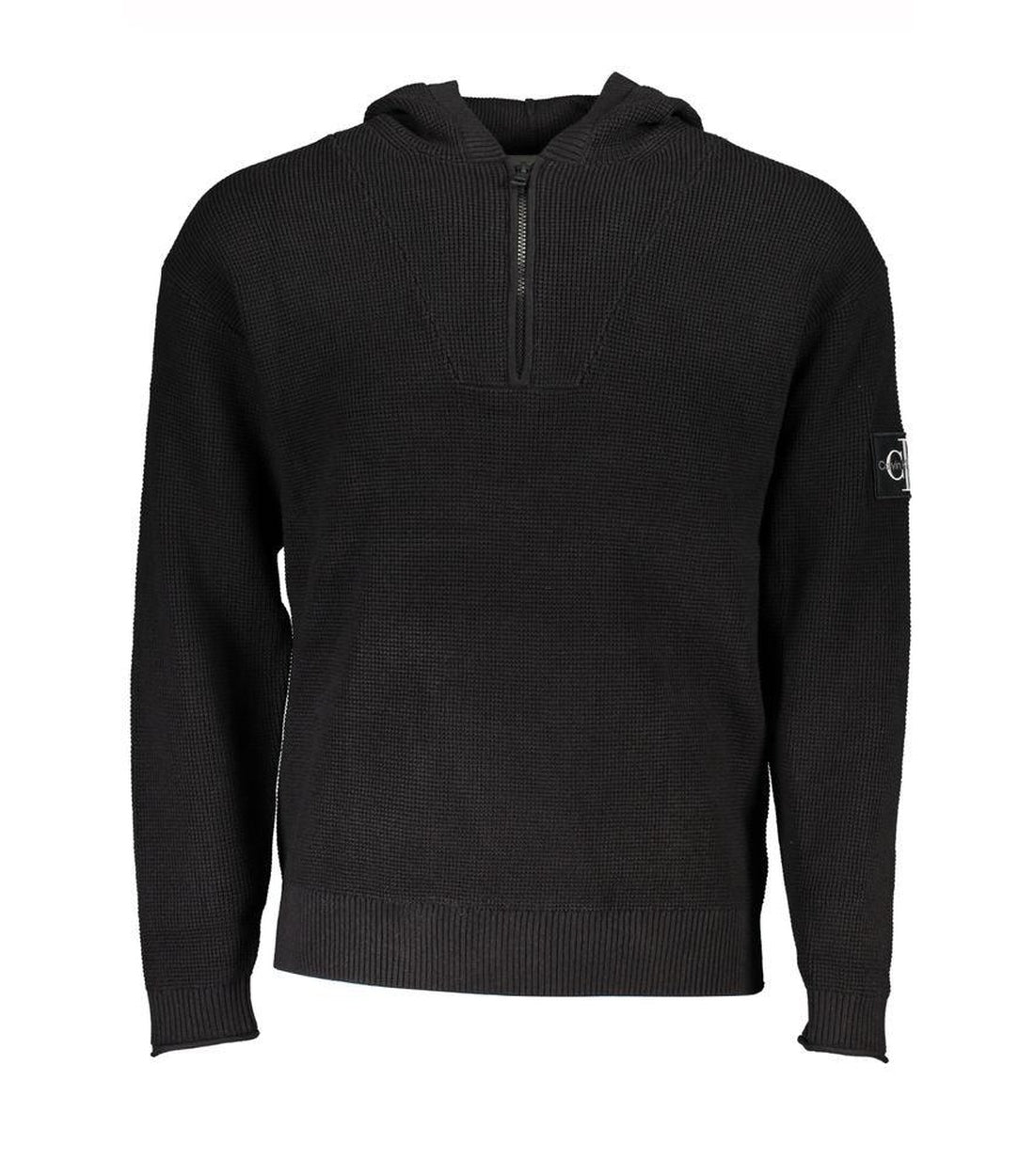 Calvin Klein Zwart Hoodie Met Rits En Logo