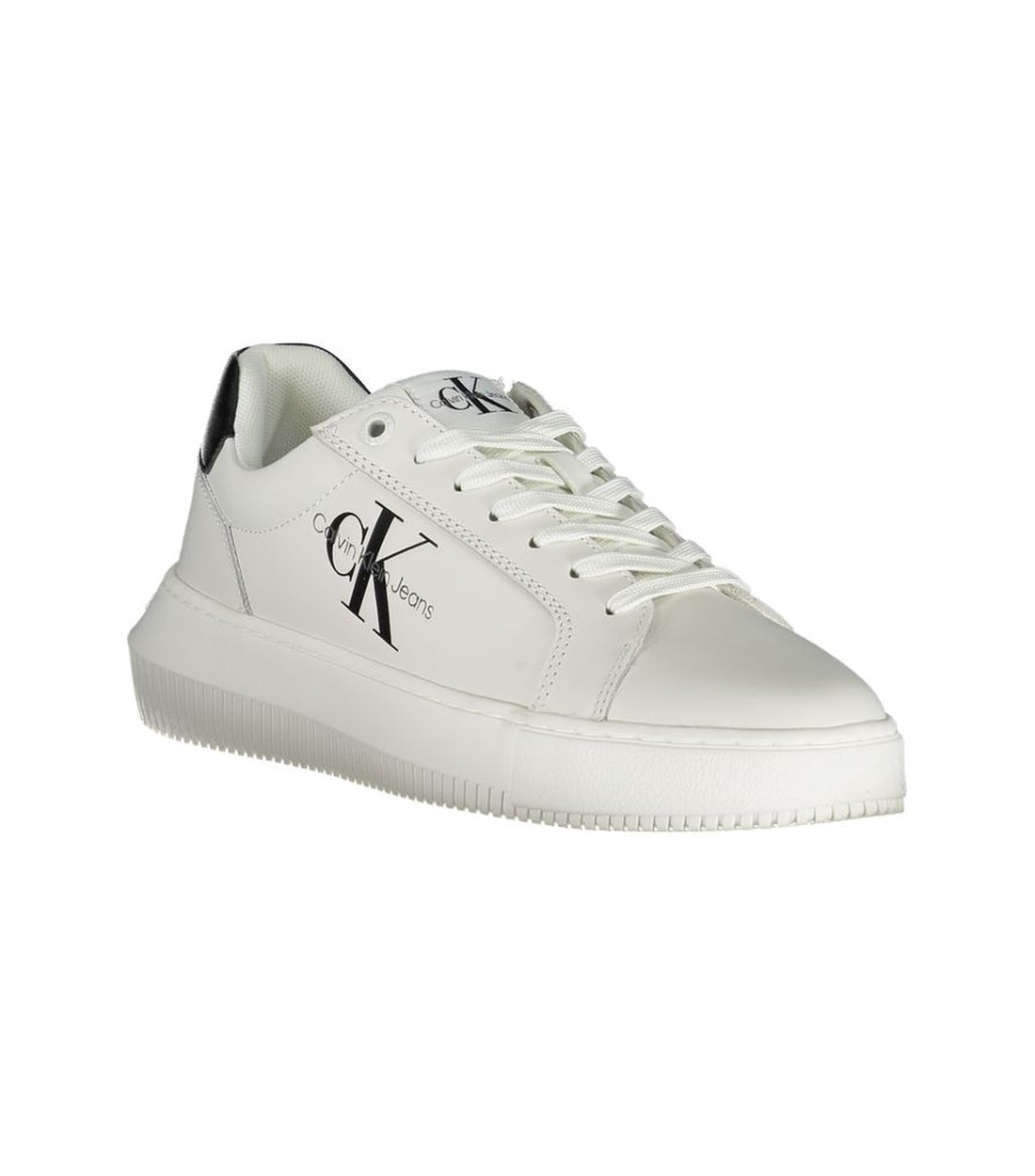 Calvin Klein Chique Witte Sneaker Met Contrasterende Details