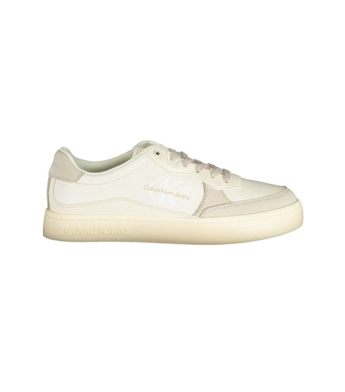 Calvin Klein Elegante Witte Sneakers Met Contrasterende Accenten