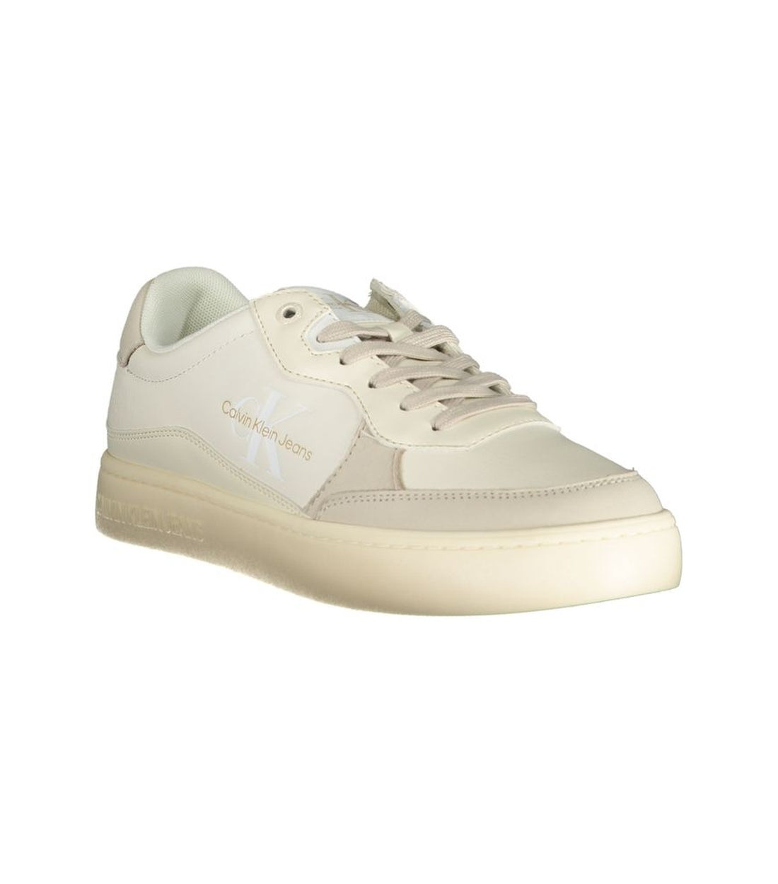 Calvin Klein Elegante Witte Sneakers Met Contrasterende Accenten