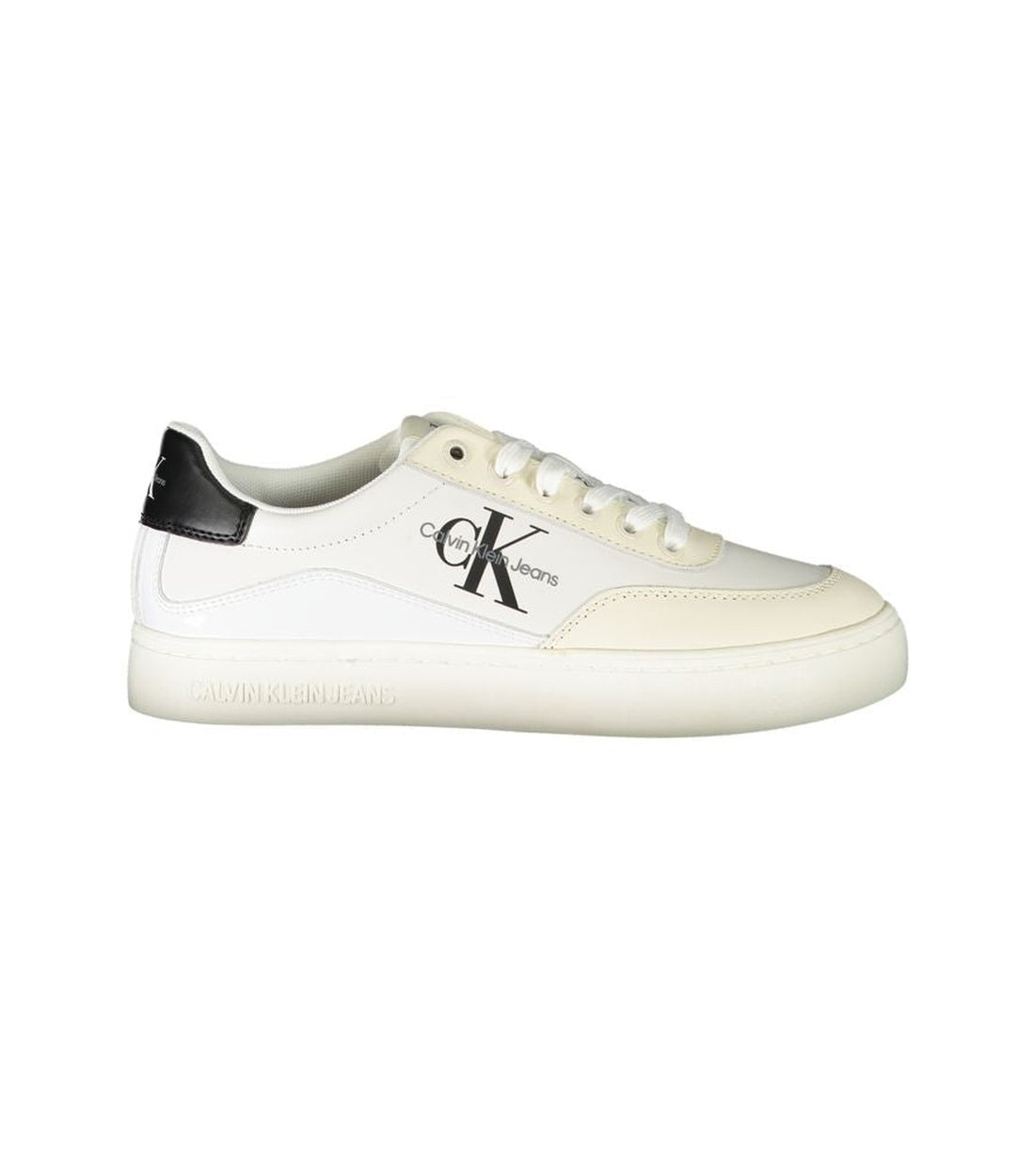 Calvin Klein Chique Witte Sneaker Met Contrasterende Details