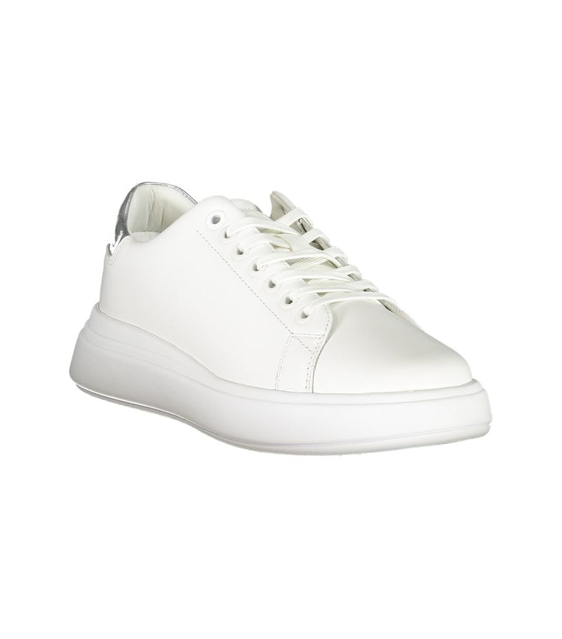 Calvin Klein Chique Witte Sneaker Met Contrasterende Details