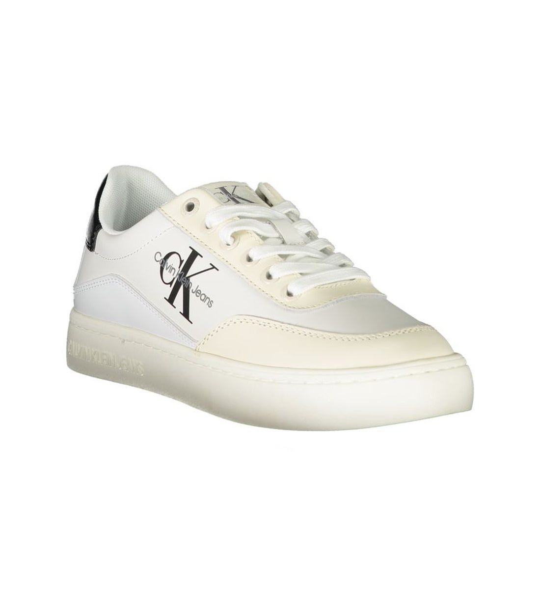 Calvin Klein Chique Witte Sneaker Met Contrasterende Details