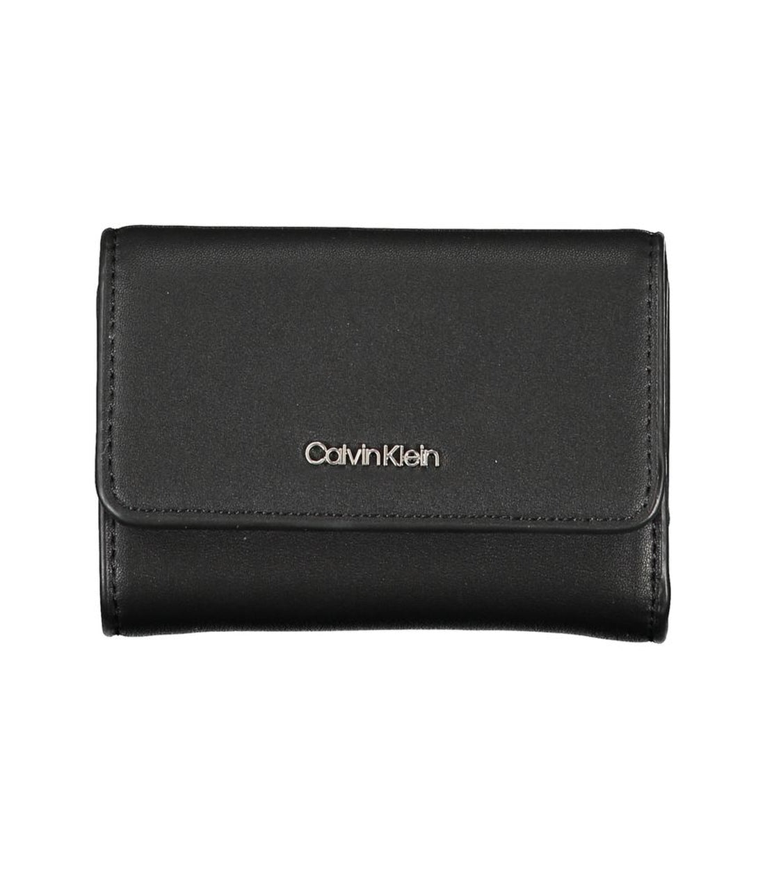 Calvin Klein Elegante Zwarte Polyethyleen Portemonnee