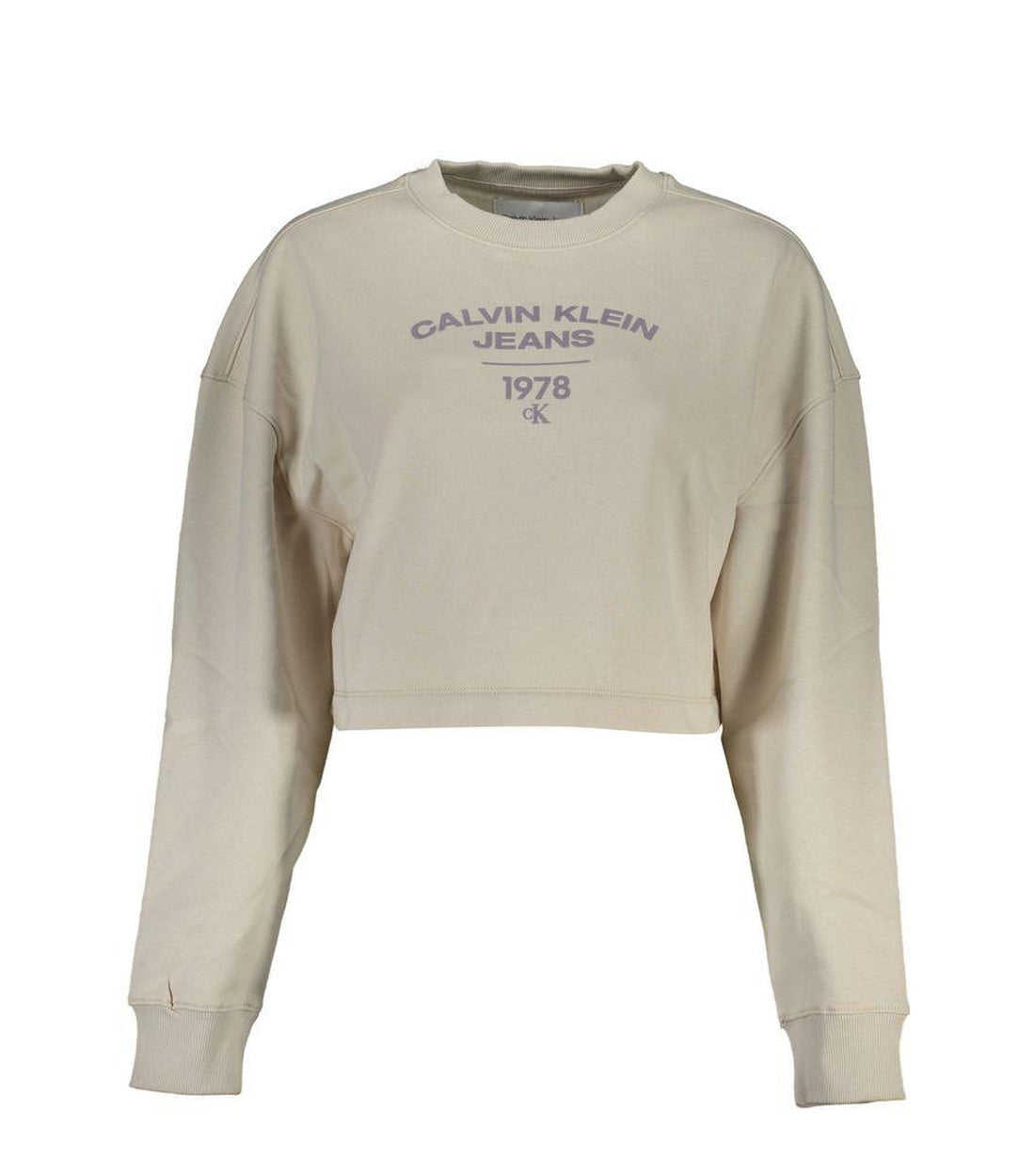 Calvin Klein Beige Crewneck Fleece Sweater