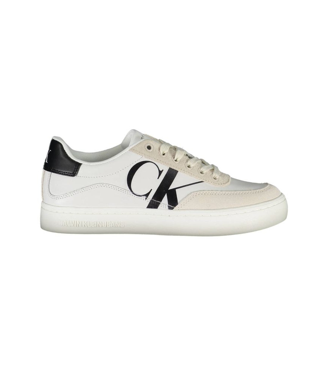 Calvin Klein Chique Witte Sneaker Met Contrasterende Details