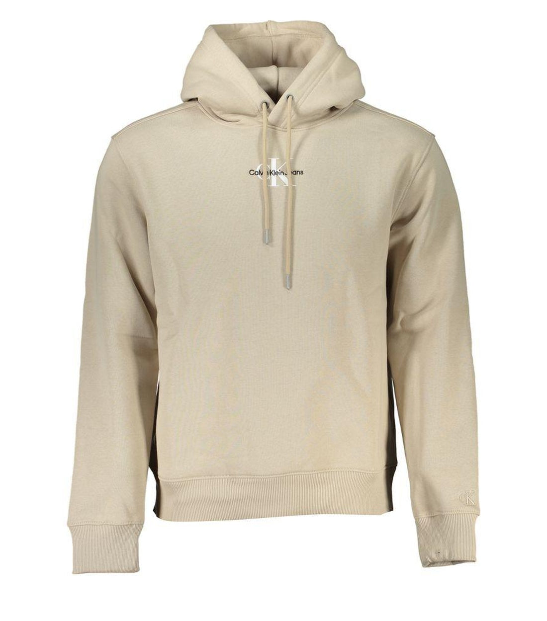 Calvin Klein Beige Katoenen Hoodie Met Logo