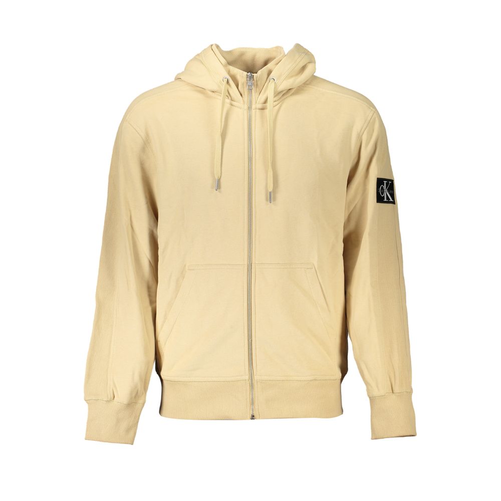 Calvin Klein Beige Zipped Hoodie