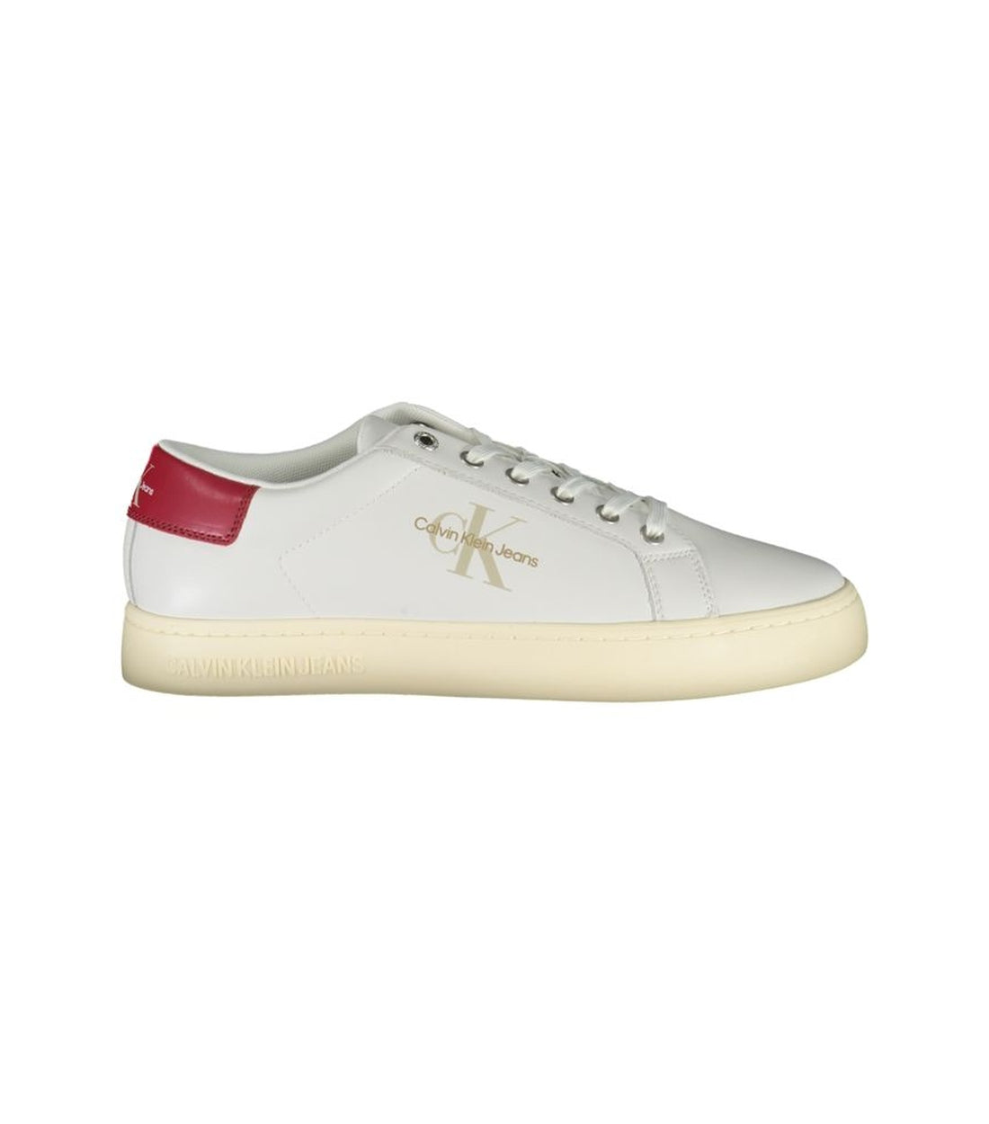 Calvin Klein Eco-Concious Witte Sneakers Met Kenmerkende Stijl