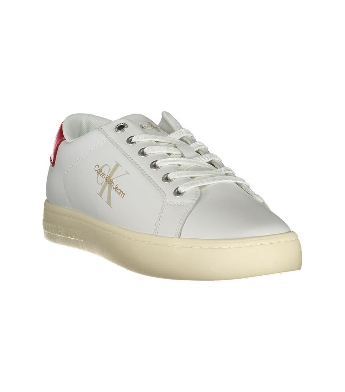 Calvin Klein Eco-Concious Witte Sneakers Met Kenmerkende Stijl