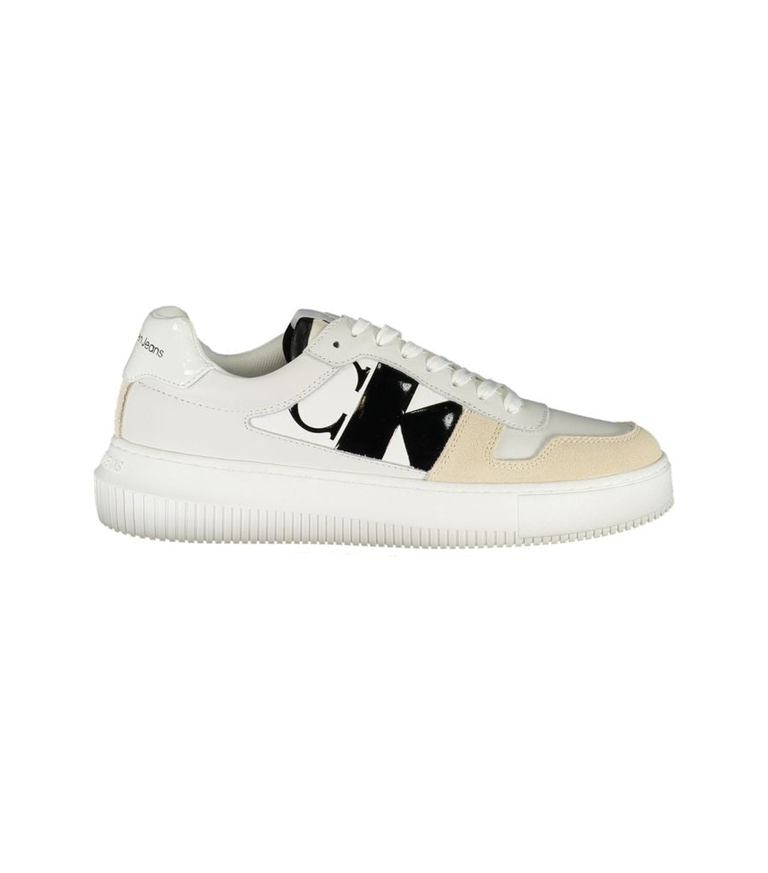 Calvin Klein Elegante Witte Contrasterende Sneaker