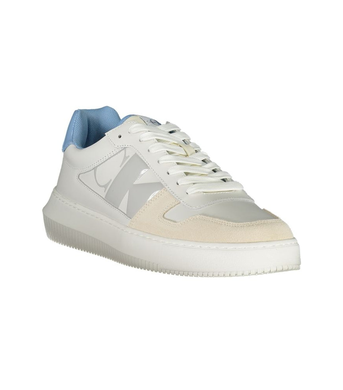 Calvin Klein Eco-Conscious Witte Sneakers Met Contrasterende Details