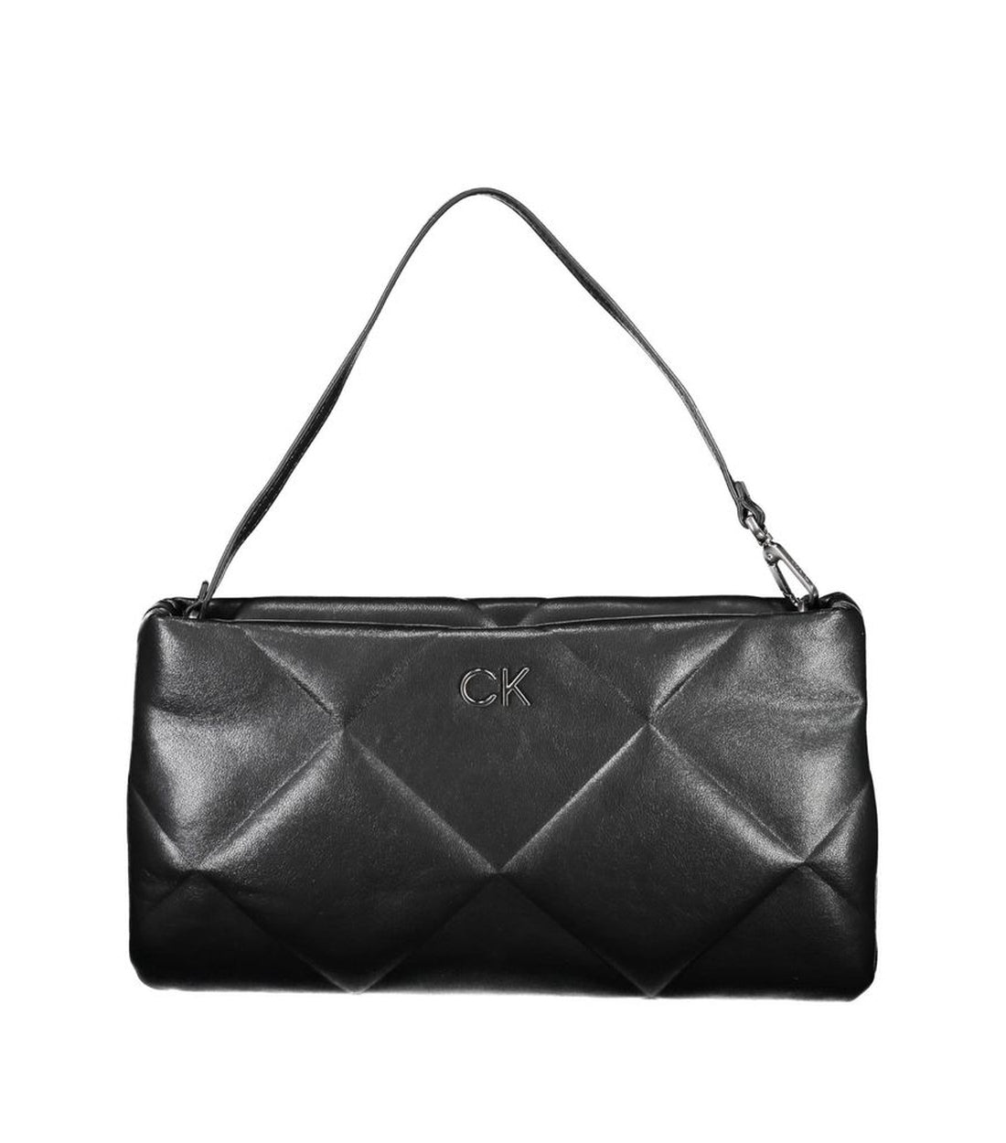 Calvin Klein Zwarte Polyester Handtas met Logo en Binnenzakken