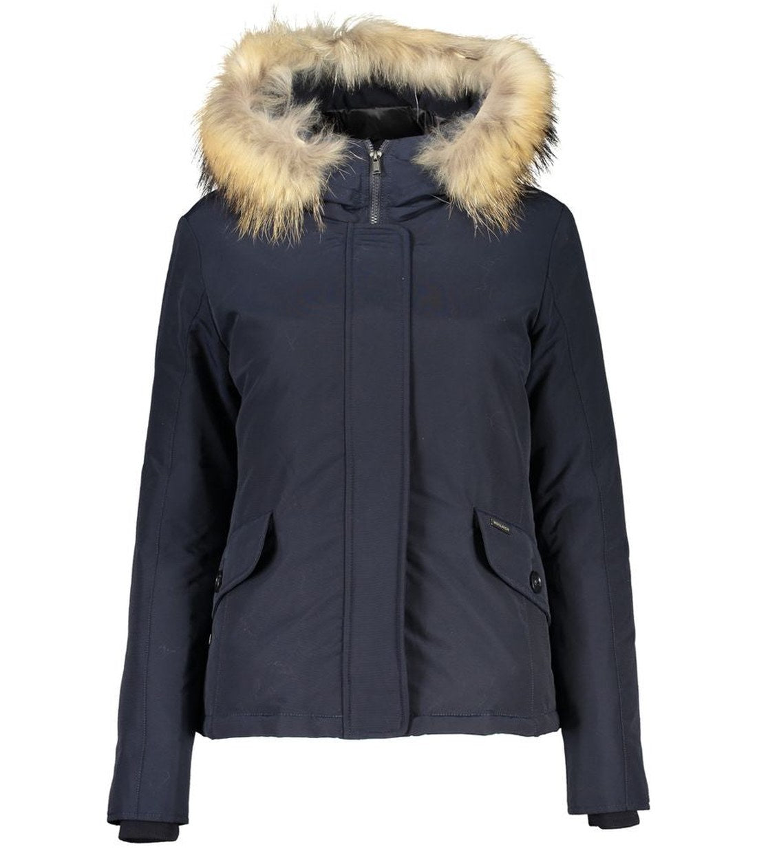 Woolrich Blue Cotton Jackets & Coat