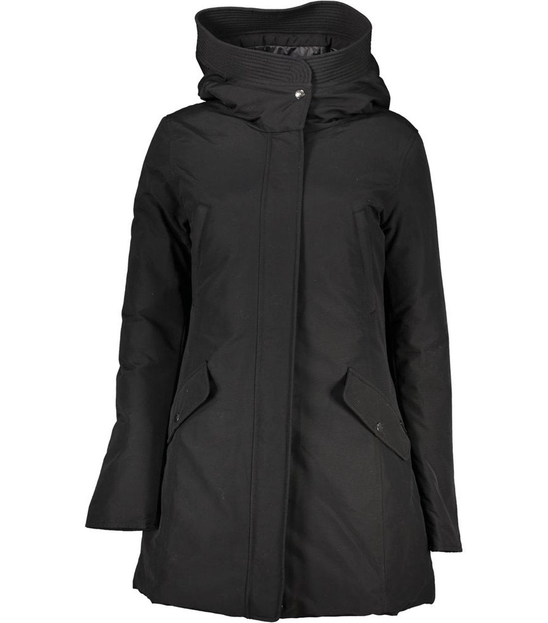 Woolrich Black Cotton Jackets & Coat