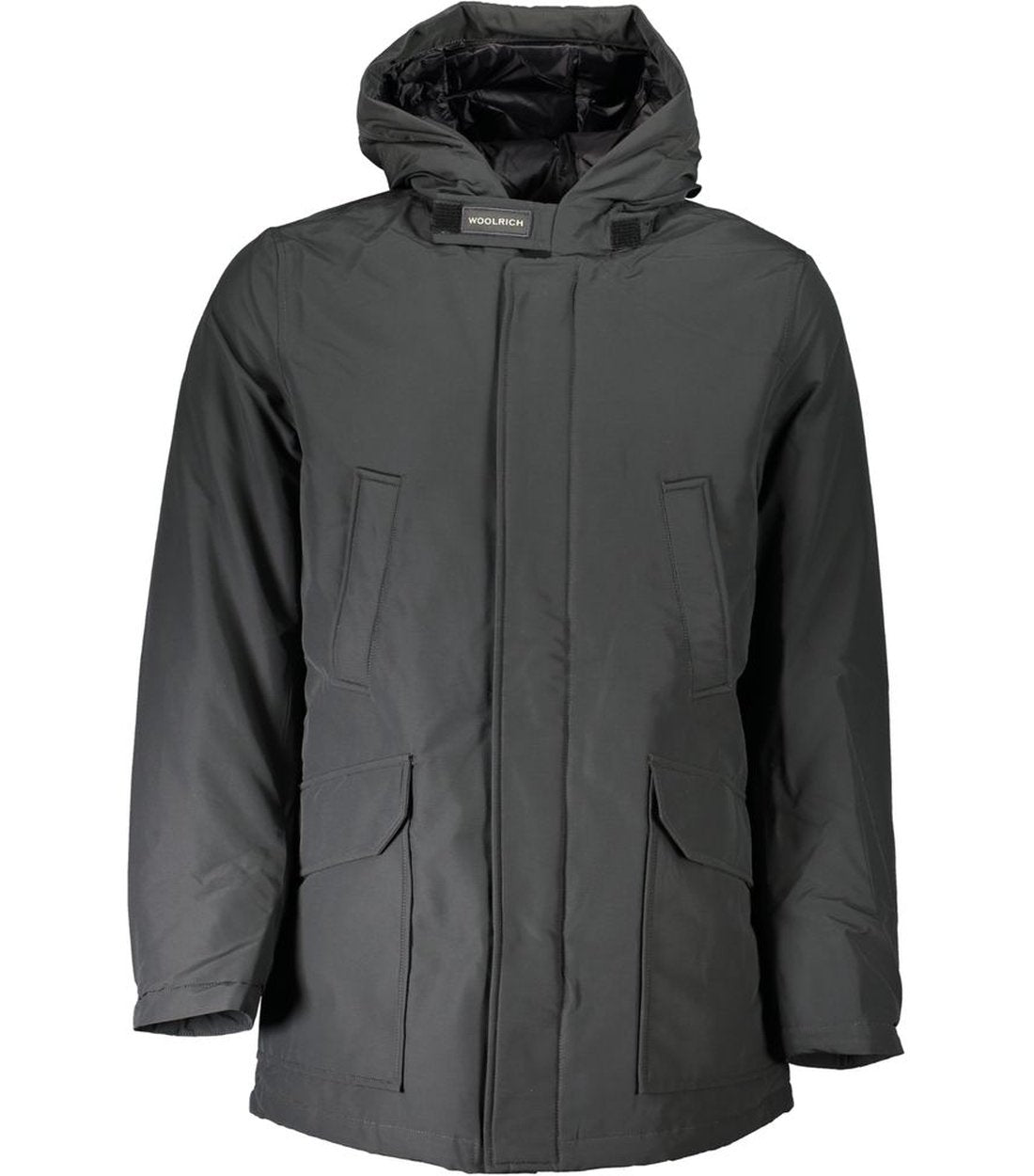 Woolrich Grijze Katoenen Parka met Capuchon