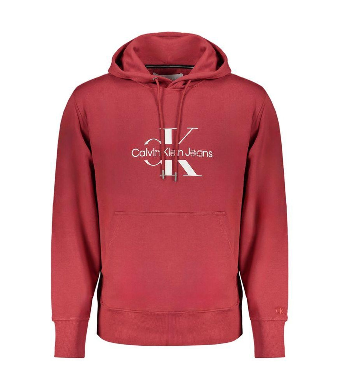 Calvin Klein Katoenen Bordeaux Logo Hoodie