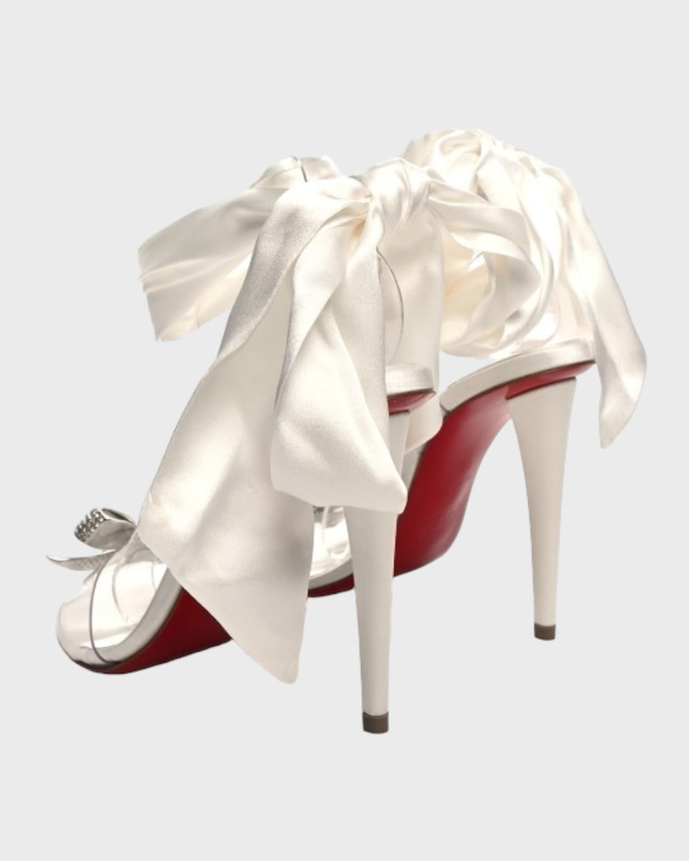 Christian Louboutin Astrinodo 100 Ivory Crystal Hoge Hakken