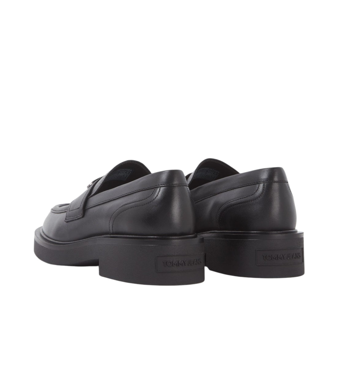 Tommy Hilfiger Zwart Leren Dames Loafer Met Logo