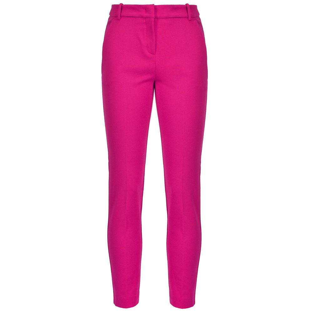 PINKO Fuchsia Viscose Slim Fit Broek