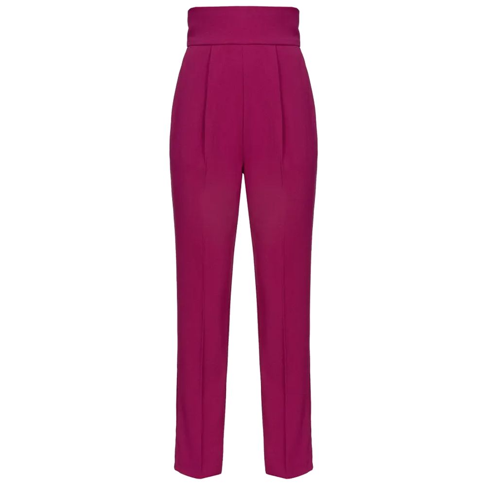 PINKO Paarse Polyester Hoge Taille Broek