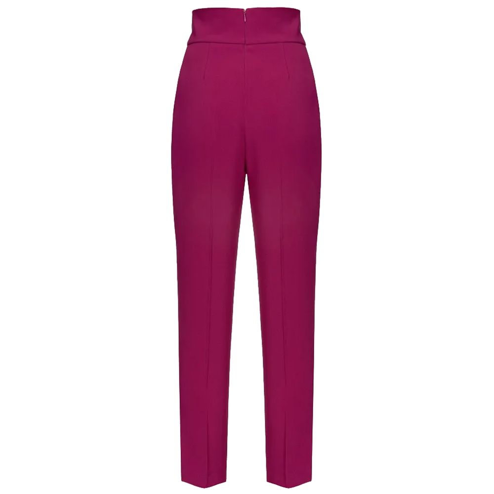 PINKO Paarse Polyester Hoge Taille Broek