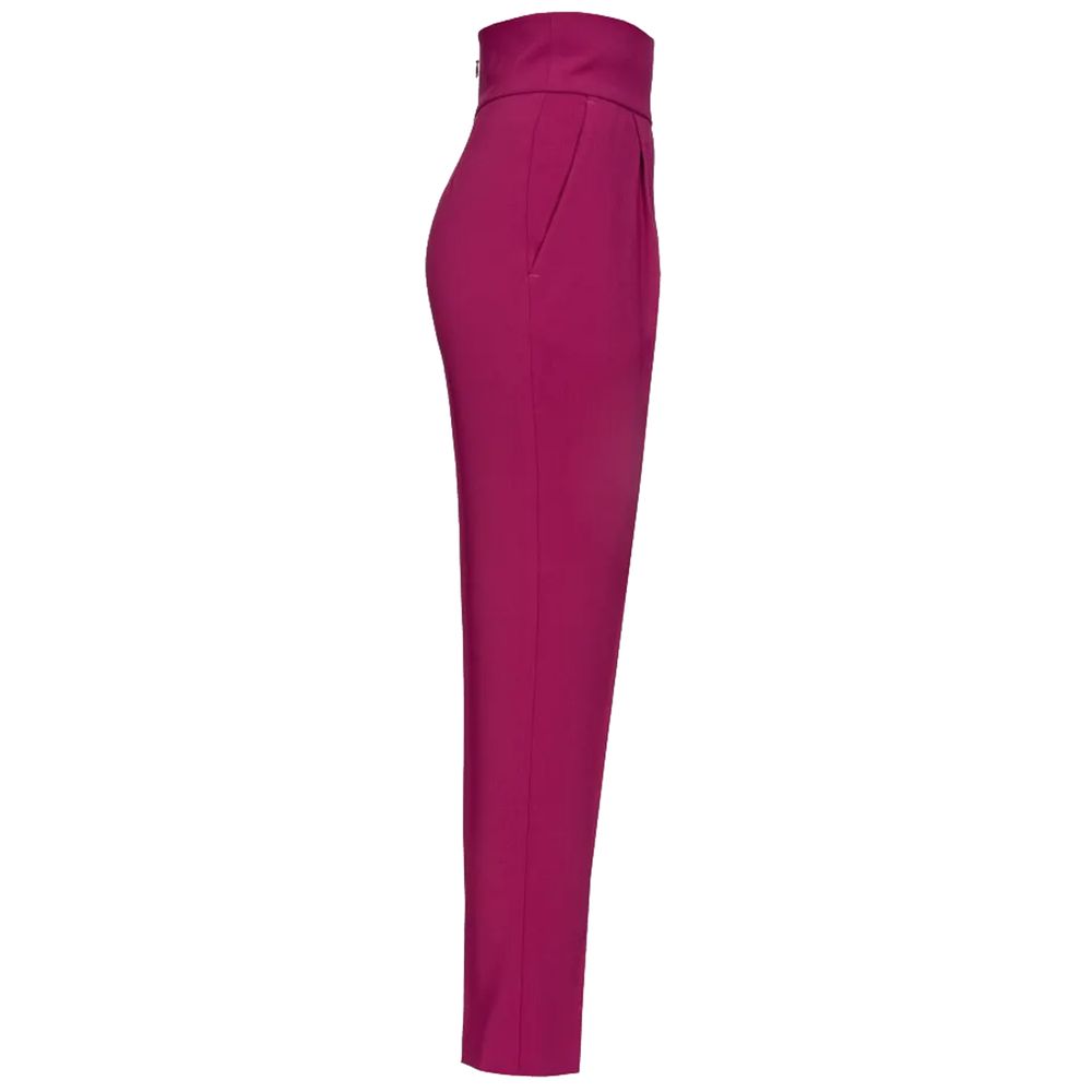 PINKO Paarse Polyester Hoge Taille Broek