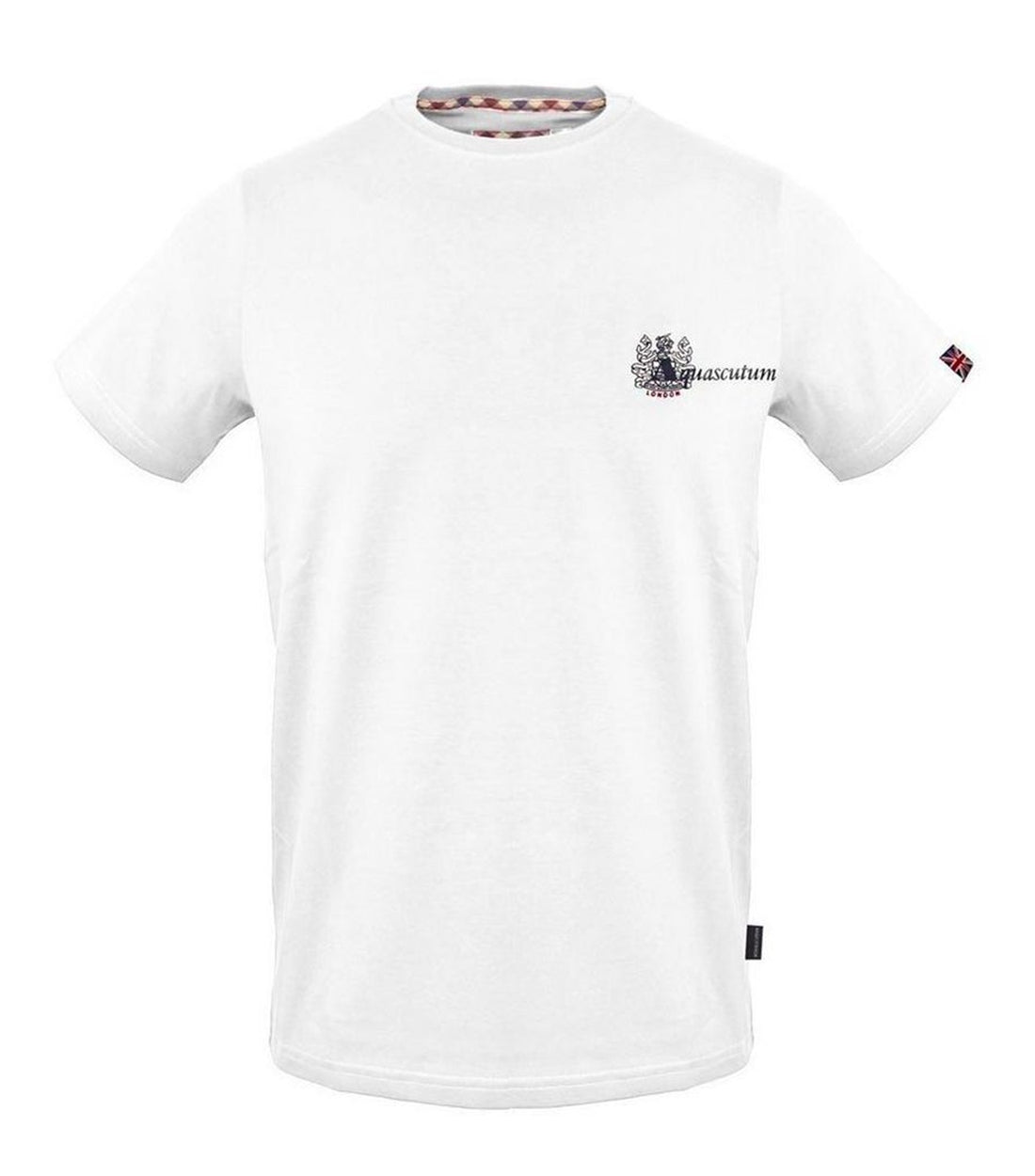 Aquascutum Witte Katoenen T-Shirt met Contrasterend Logo