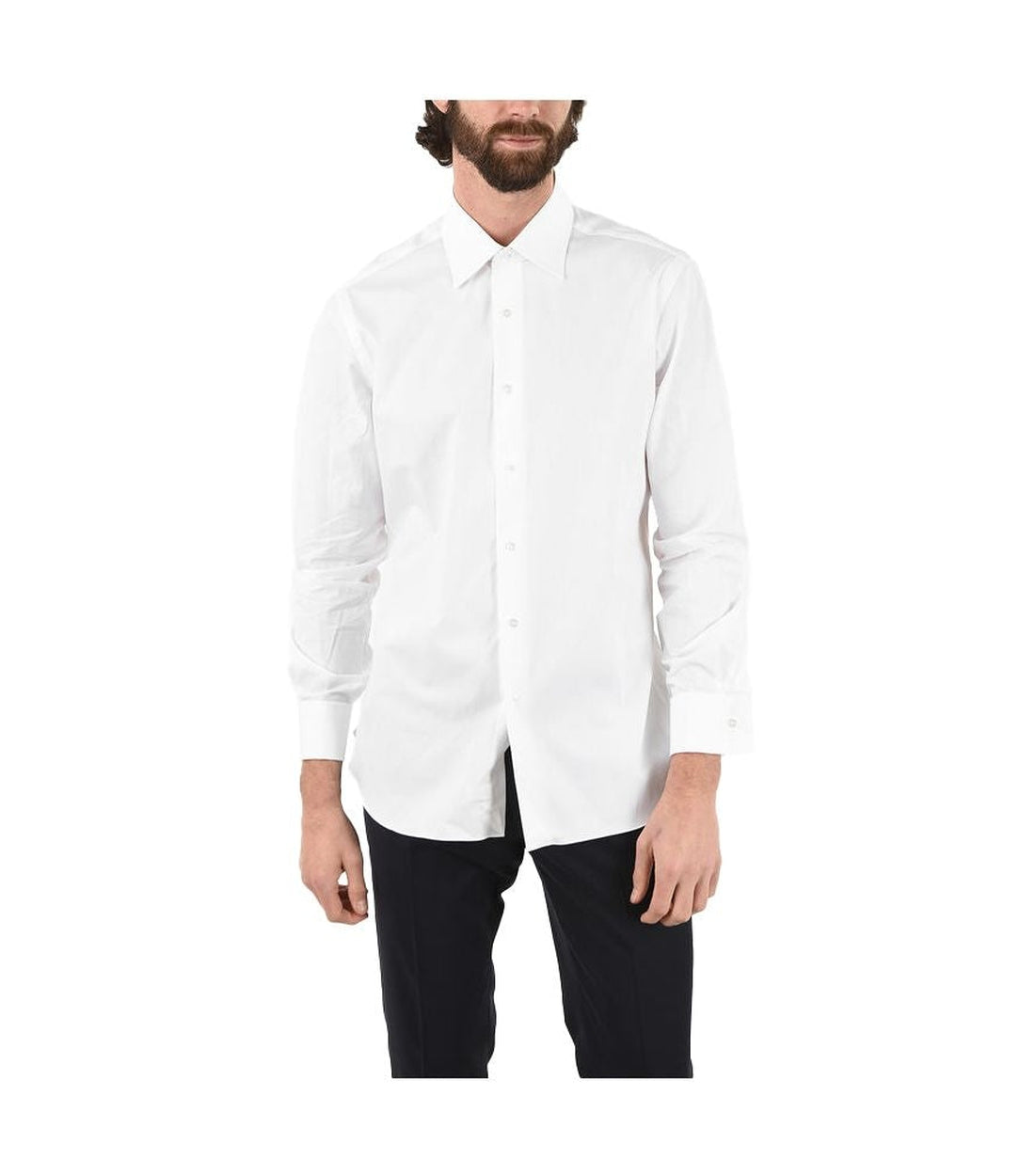 Aquascutum Elegante Witte Katoenmix Overhemd