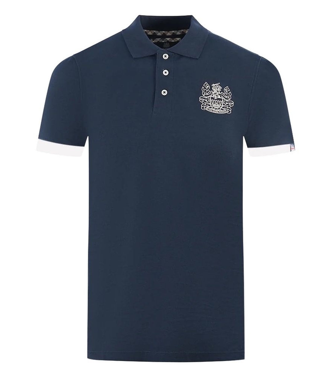 Aquascutum Elegante Katoenen Poloshirt met Contrasterend Logo Embleem