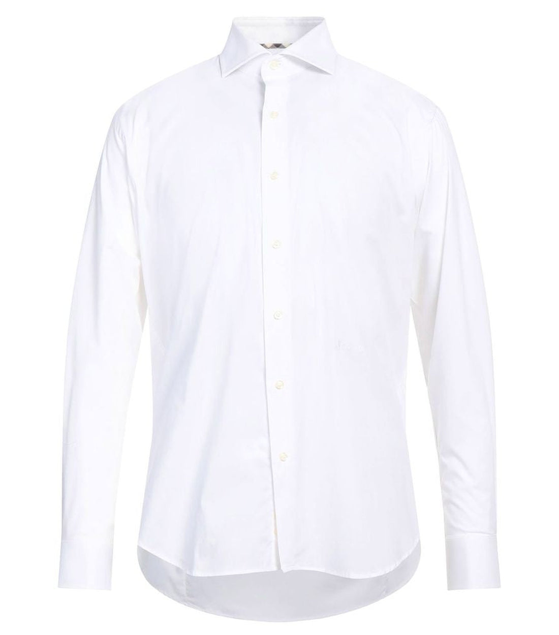 Aquascutum Elegante Witte Katoenen Overhemd met Geborduurd Logo