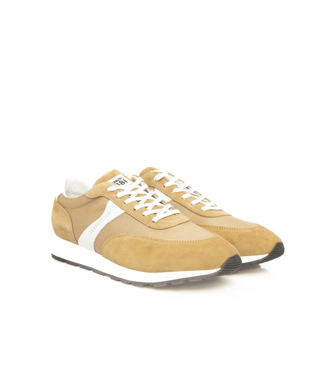 Cerruti 1881 Beige Kalfsleren Sneakers voor Mannen