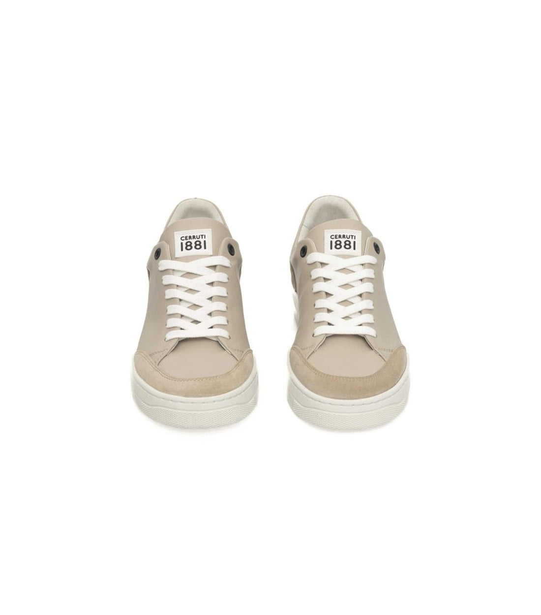 Cerruti 1881 Beige Leren Sneakers voor Dames met Platform