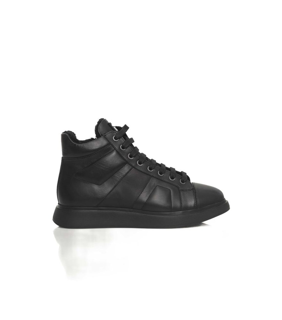 Cerruti 1881 Zwarte Leren Dames Sneakers