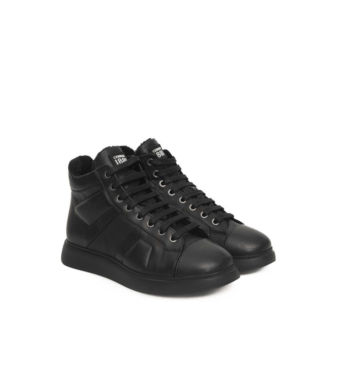 Cerruti 1881 Zwarte Leren Dames Sneakers