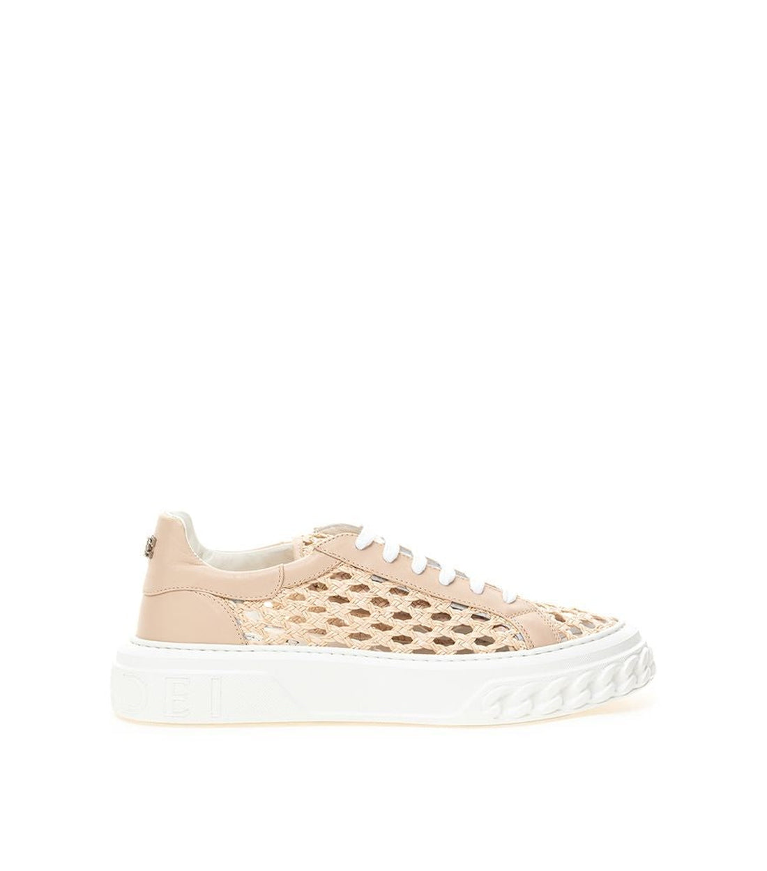 Casadei Chic Beige Leather OFF ROAD Sneakers