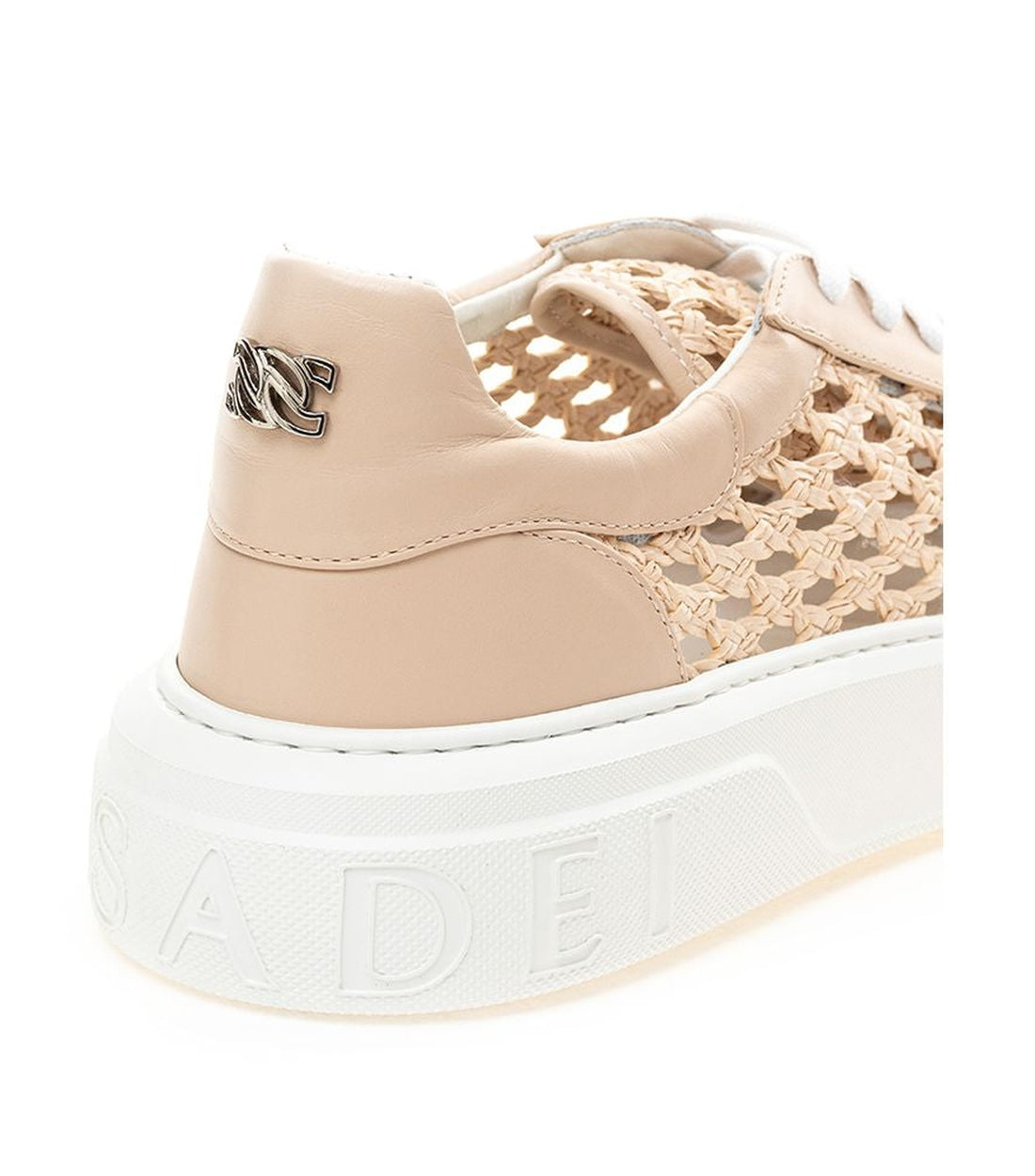 Casadei Chic Beige Leather OFF ROAD Sneakers