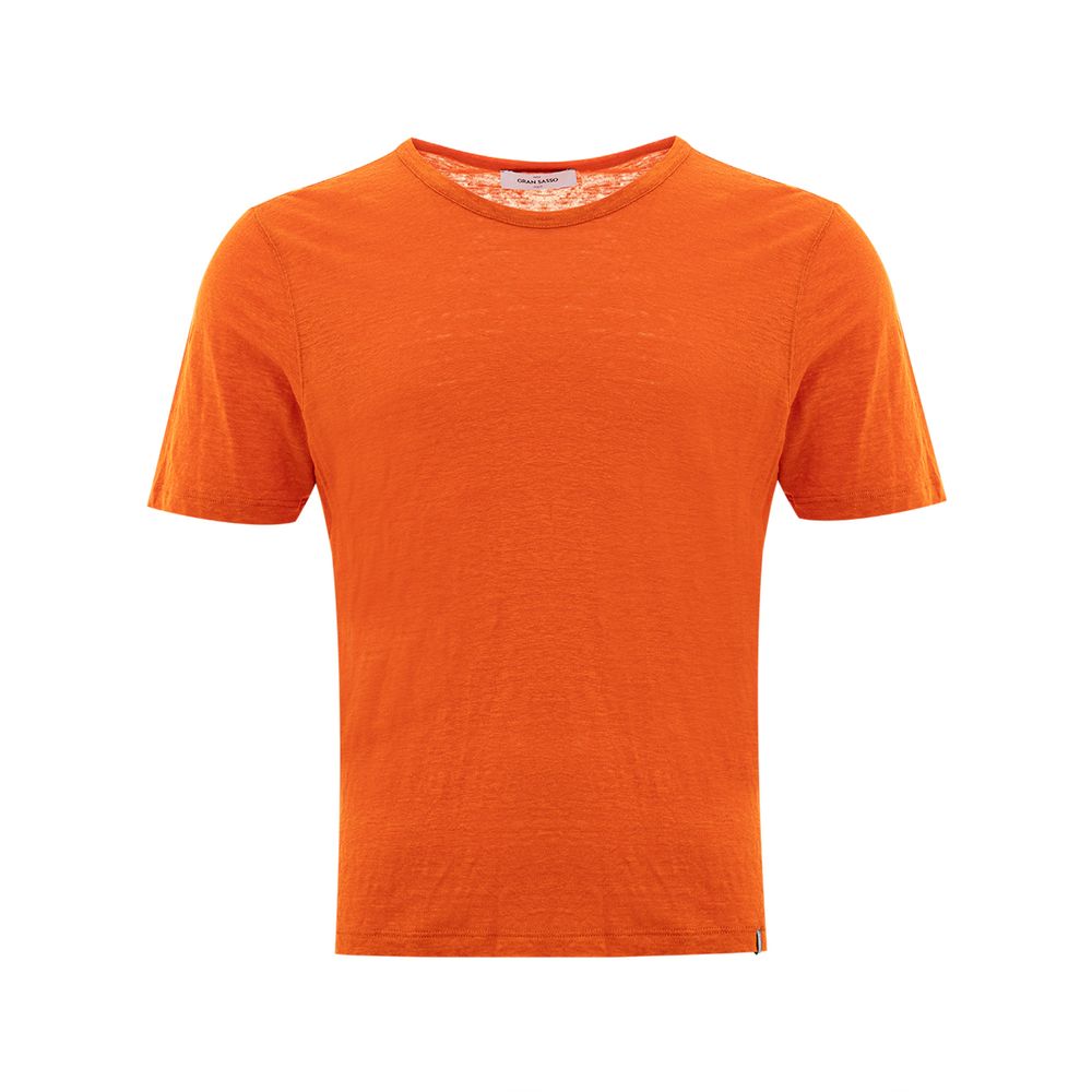 Gran Sasso Oranje Linnen T-Shirt